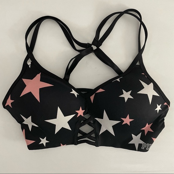 STAR VS/PINK SPORTS BRA - Picture 1 of 2